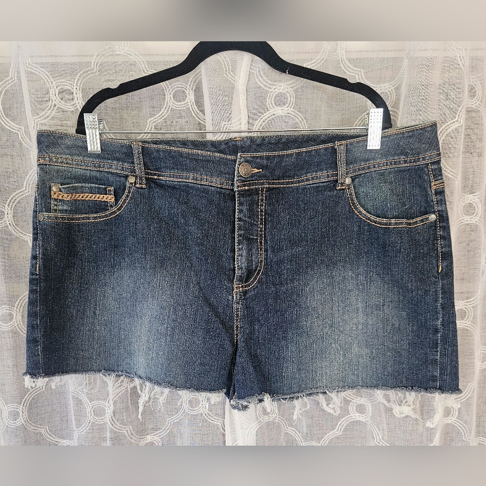 Faded Glory Dark Blue Denim Cutoff Shorts